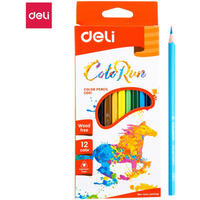 Kredki o��wkowe bezdrzewne COLORUN 12 kolor�w EC00100 DELI