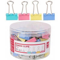 Klipsy do akt 25mm mix kolor�w 48szt. 8554 DELI