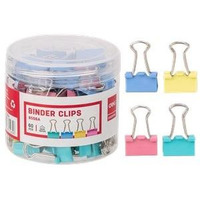 Klipsy do akt 15mm mix kolor�w 60szt. 8556A DELI