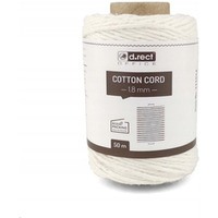 Sznurek baweniany 1.8mm / 50m biay 111014 d.rect