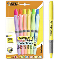Zakrelacz HIGHLIGHTER GRIP 6x pastel, 6x neon 992562 BIC
