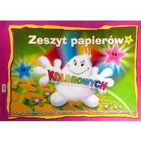 Zeszyt papier�w kolorowych A3 10k z po�yskiem 00804 KRESKA