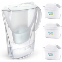 Dzbanek filtrujcy BRITA Marella biay 2, 4l + 3szt filtr do wody Maxtra Pro Pure Performance