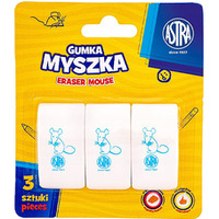 Gumka do �cierania MYSZKA blister (3 sztuki) 403022009 ASTRA
