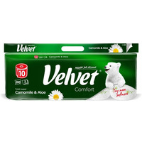Papier toaletowy VELVET (10 rolek) 3 warstwy zapach RUMIANEK 200 listk�w