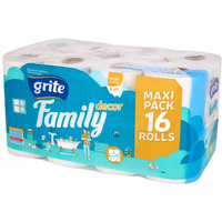 Papier toaletowy GRITE Family Decor (16 rolek) 3 warstwy 145 listkw