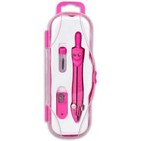 Cyrkiel szkolny z grafitem 2mm ( grafity +temperwka) PC-101 rowy w etui TT7631 PENMATE
