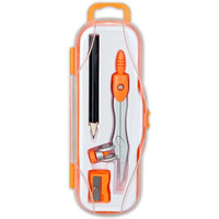 Cyrkiel szkolny z owkiem + temperwka w etui PC-102 pomaraczowy TT7636 PENMATE
