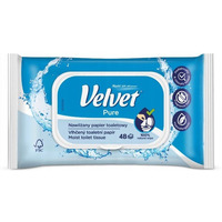 Papier toaletowy VELVET (48 listkw) nawilany Pure
