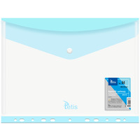 Koperta A4 PP na zatrzask z perforacj� NIEBIESKA BT614-N TETIS