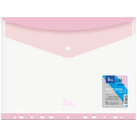 Koperta A4 PP na zatrzask z perforacj� RӯOWA BT614-R TETIS