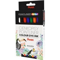 Cienkopisy POINTLINER COLOUR (6szt) S40-ST6PL PENTEL