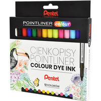 Cienkopisy POINTLINER COLOUR (12szt) S40-ST12PL PENTEL