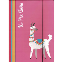 Teczka z gumką LAMA różowa kolekcja NO PROBlama 302/96 VAUPE