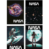 Zeszyt A5 32k 3-linia kolorowa SPACE ADVENTURE laminowany UNIPAP