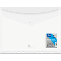 Koperta A4 PP na zatrzask z perforacj� TRANSPARENTNA BT614-T TETIS