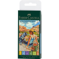 Pisaki artystyczne PITT ARTIST SUMMER 6 kolor�w, etui 167178 Faber-Castell