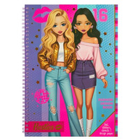 Ksi��ka projektowanie mody z naklejkami i szablonami fioletowa 140056/1 BESTIES