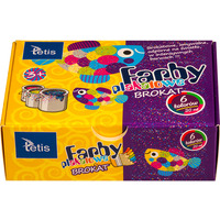Farby plakatowe brokatowe 20ml. 6 kolorów KF003-A TETIS
