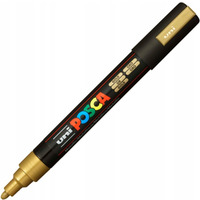 Marker z farb� plakatow� UNI Posca PC-5M, nr.25 z�oty